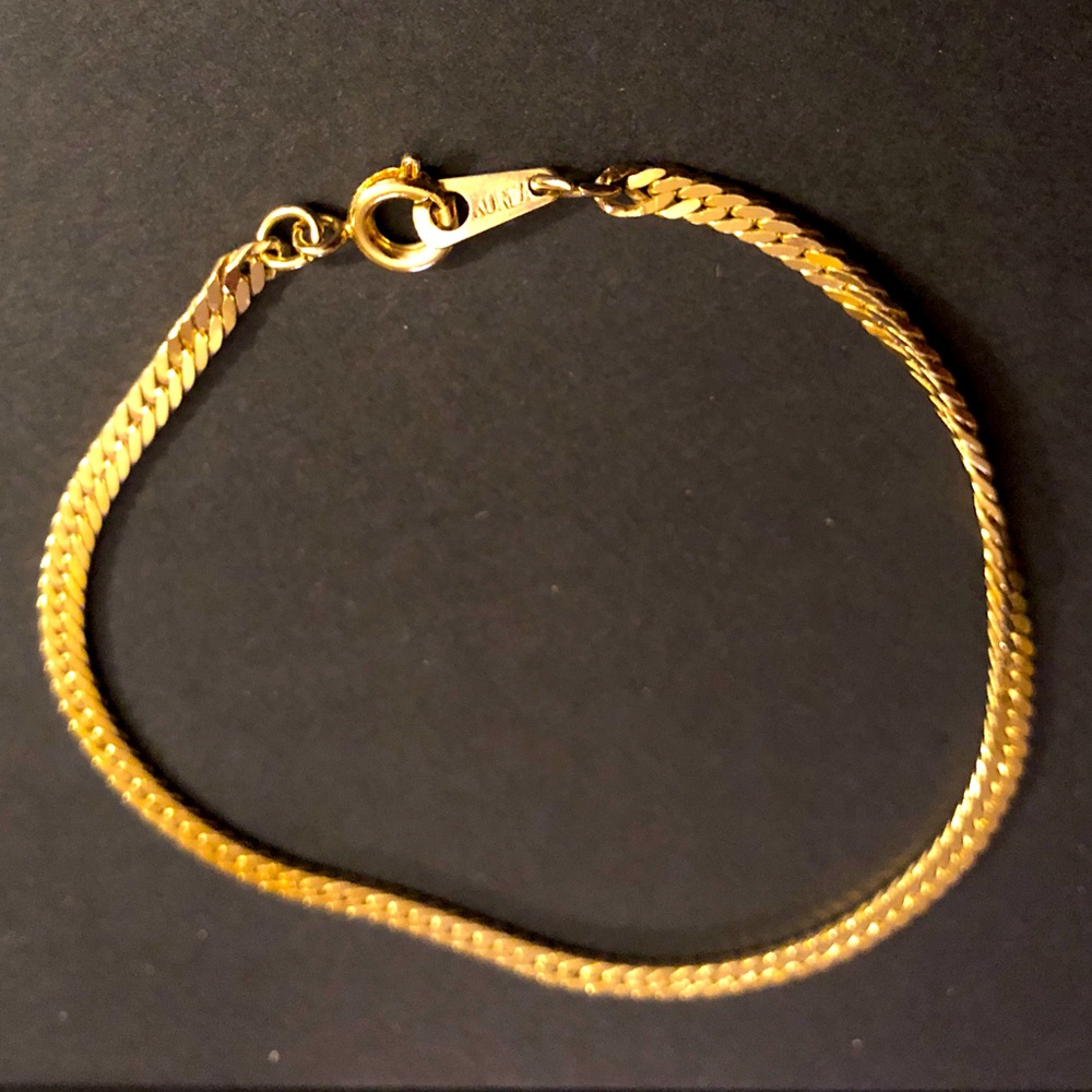 Gold tone snake chain bracelet Marked “Korea” - Picture 2 of 6